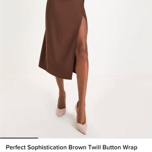 Lulu's Asymmetrical Brown Skirt - New, Never Worn